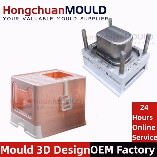 Plastic Self Cleaning Litte Box Injection Mould Cat Toilet Mold